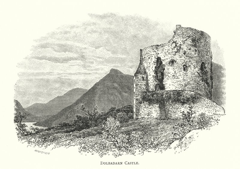 Dolbadarn Castle (gravering) af English School