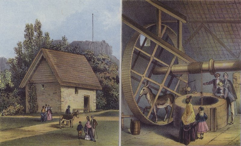 Æselhus og brønd, Carisbrooke Castle af English School