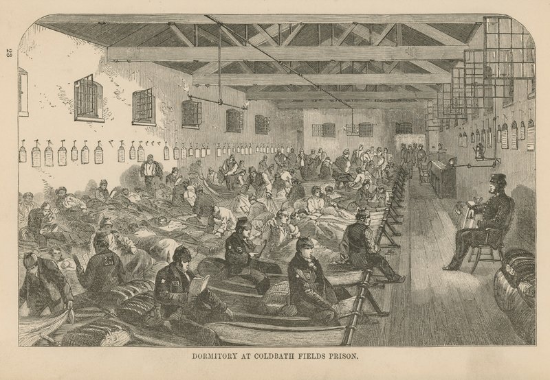 Sovesal i Coldbath Fields Prison af English School