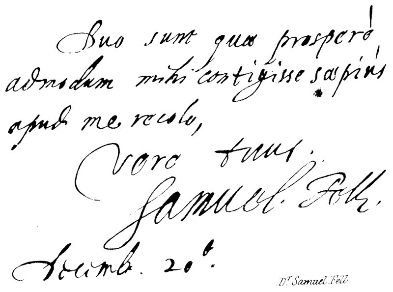 Dr. Samuel Fell af English School