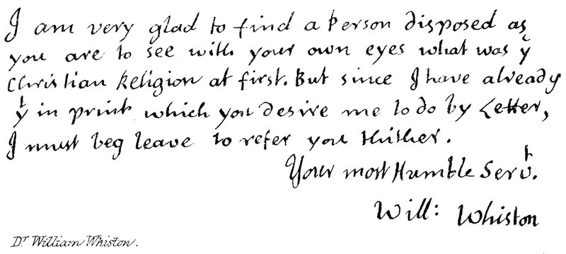 Dr. William Whiston af English School