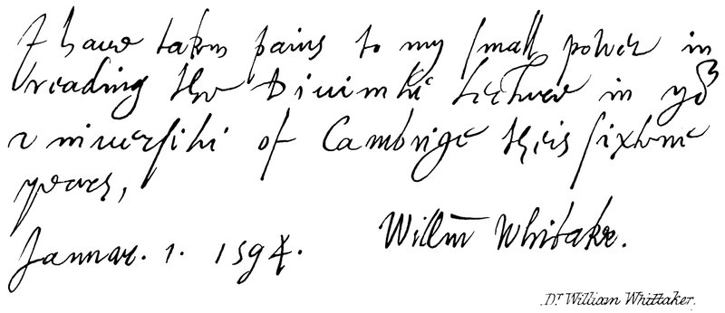 Dr. William Whittaker af English School