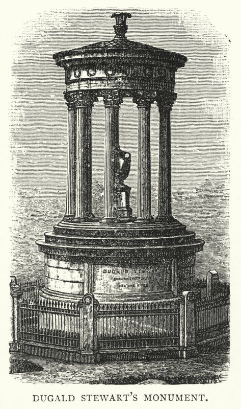 Dugald Stewarts monument (gravering) af English School