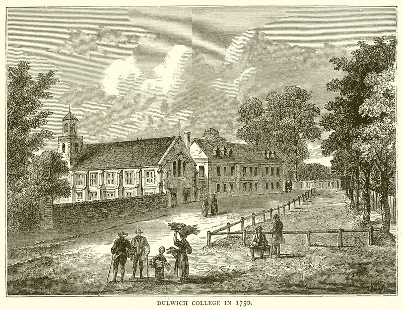 Dulwich College i 1750 af English School