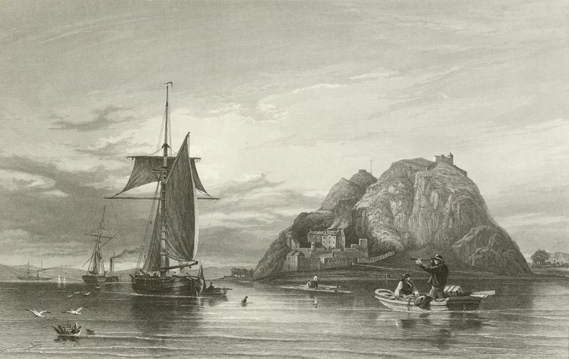 Dumbarton Castle af English School