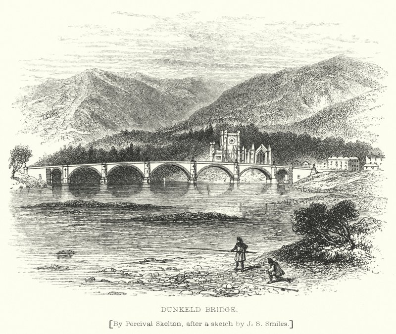 Dunkeld Bridge (gravering) af English School