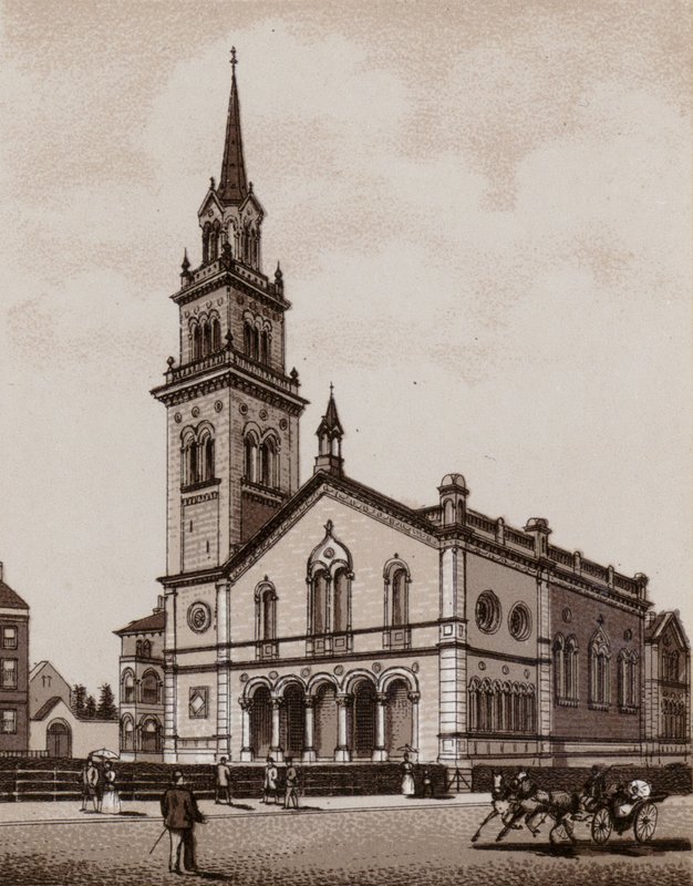 Elmwood Church (litho) af English School