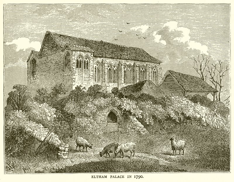 Eltham Palace i 1790 af English School