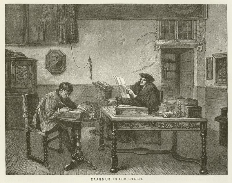Erasmus i sit studie af English School