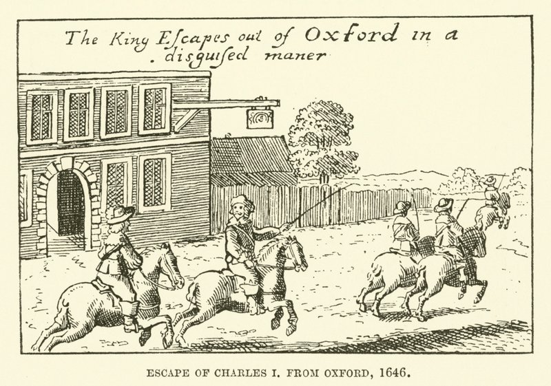 Flugt af Charles I, fra Oxford af English School