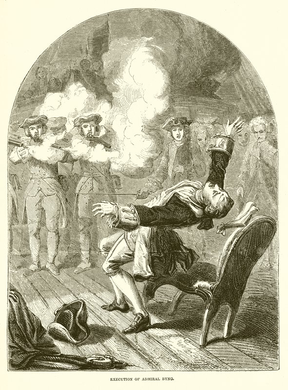 Henrettelse af Admiral Byng af English School