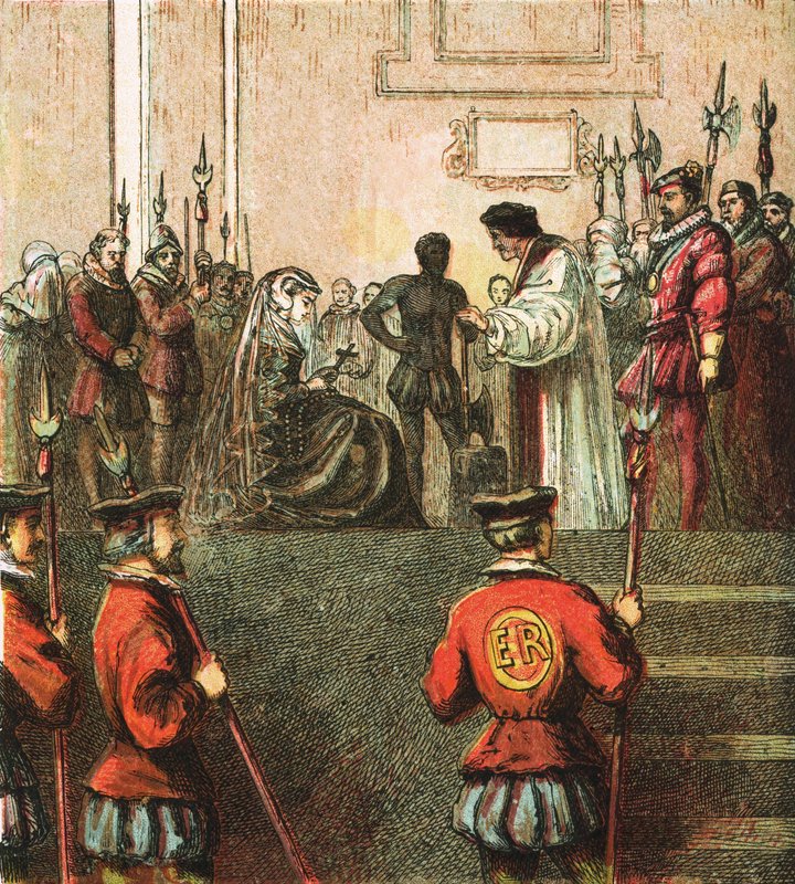 Henrettelse af Mary, Queen of Scots af English School