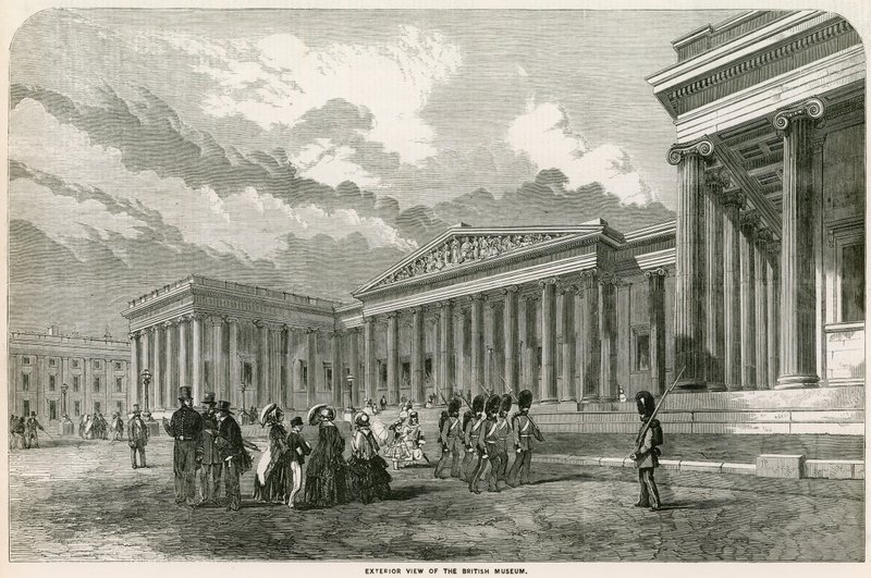 Eksteriør af British Museum af English School
