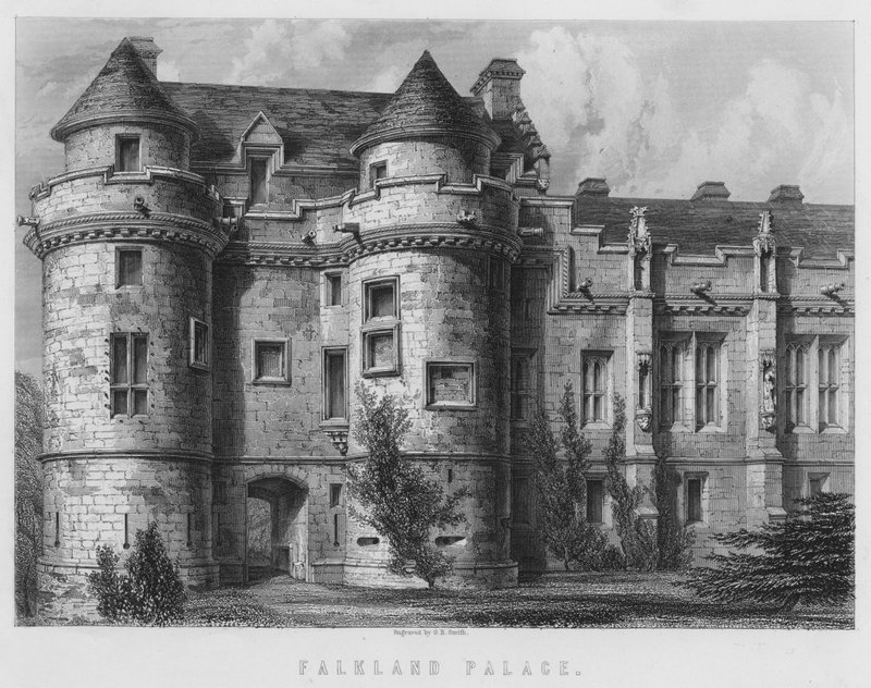 Falkland Palace (gravering) af English School