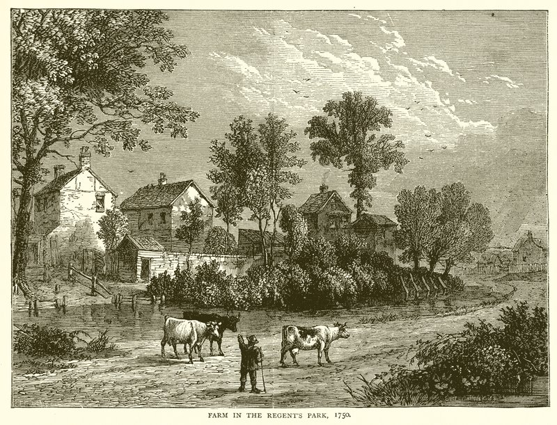 Gård i Regents Park, 1750 af English School