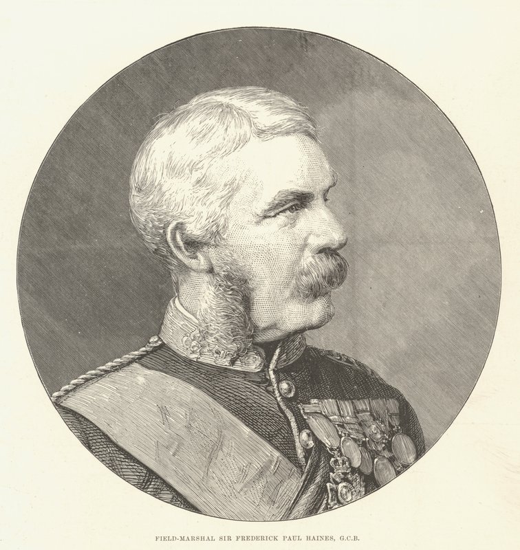 Feltmarskal Sir Frederick Paul Haines, GCB (gravering) af English School