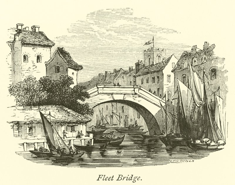 Fleet Bridge  af English School