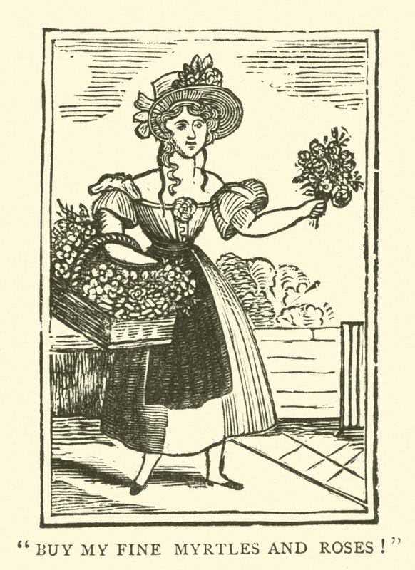 Blomstersælger (træsnit) af English School