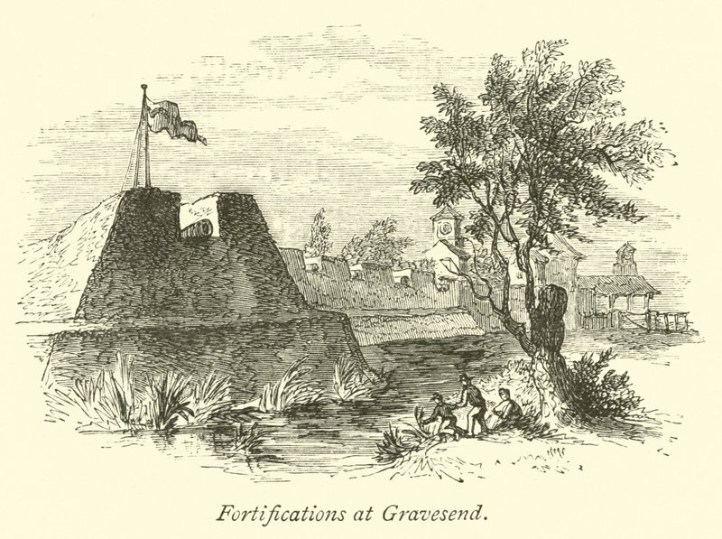 Fortifications at Gravesend  af English School
