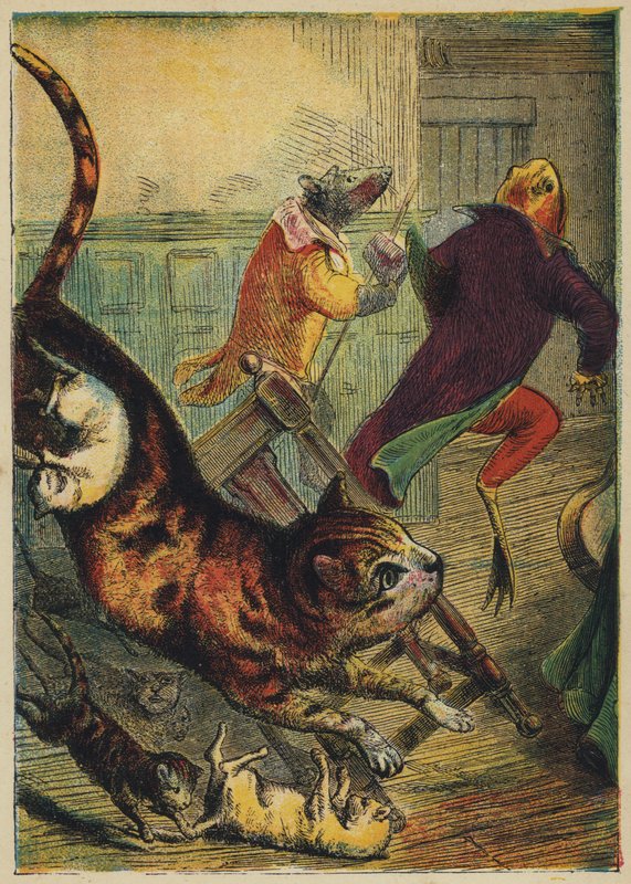 Froggy Frightened (farvelitografi) af English School
