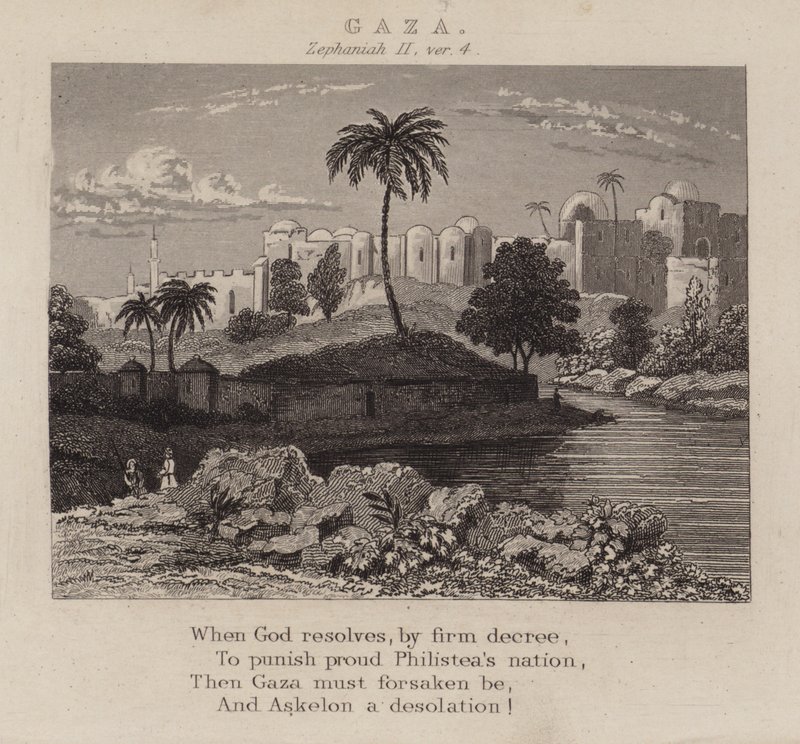 Gaza, Zephaniah II, ver 4 (gravering) af English School