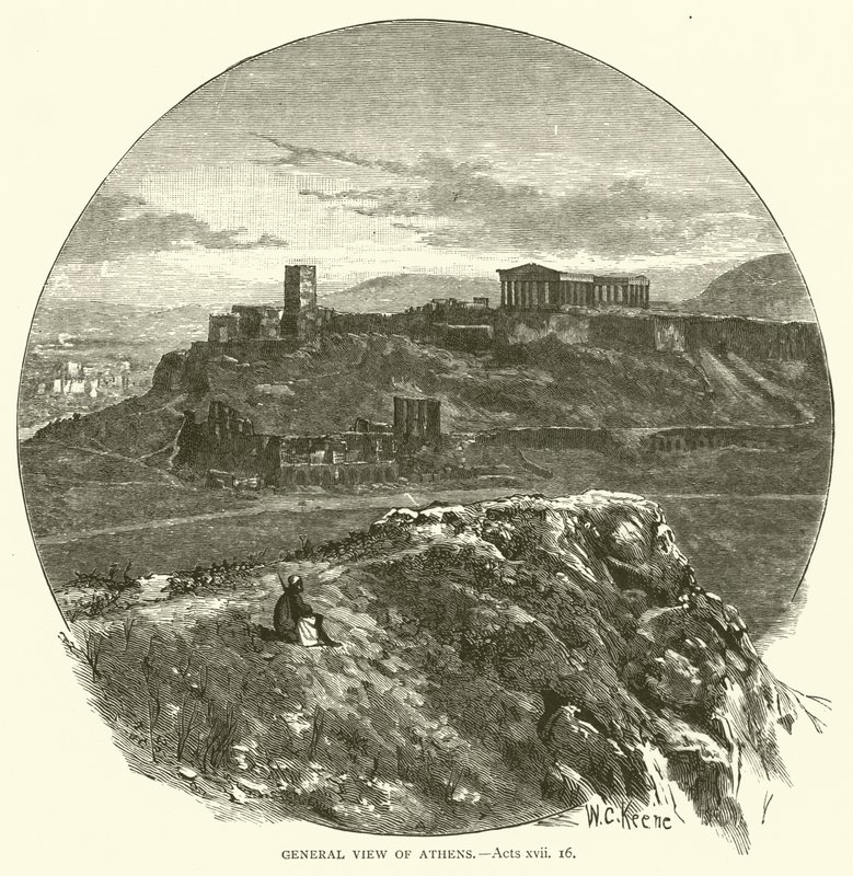 Generelt syn på Athen, Apostlenes Gerninger, xvii af English School