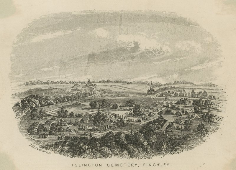 Generel udsigt over Islington Cemetery af English School
