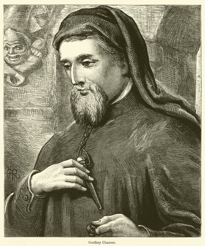 Geoffrey Chaucer (gravering) af English School