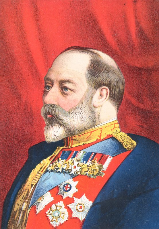 George V - lykønskningskort af English School