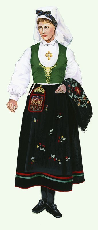 Pige i indfødt kostume af English School