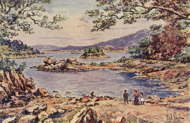 Glengariff (farve litho) af English School
