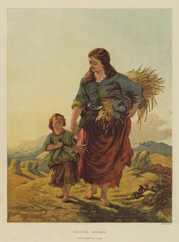 Går hjem (chromolitho) af English School