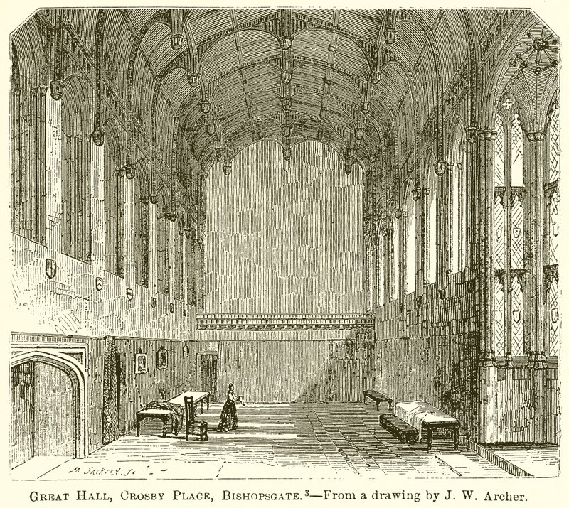 Great Hall, Crosby Place, Bishopsgate af English School