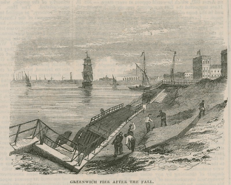 Greenwich Pier efter faldet af English School