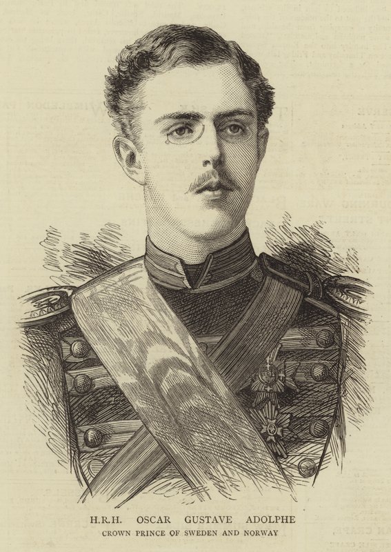 HKH Oscar Gustave Adolphe (gravering) af English School