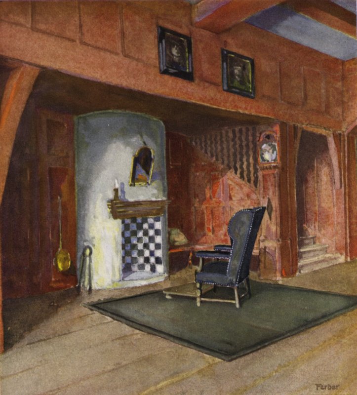 Sal i et landsted (farve litho) af English School
