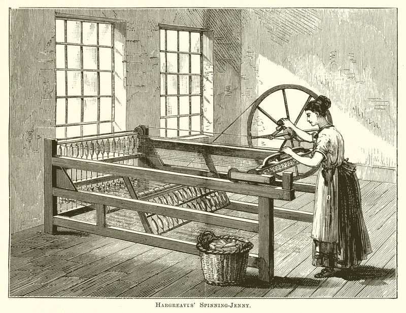 Hargreaves Spinning-Jenny af English School