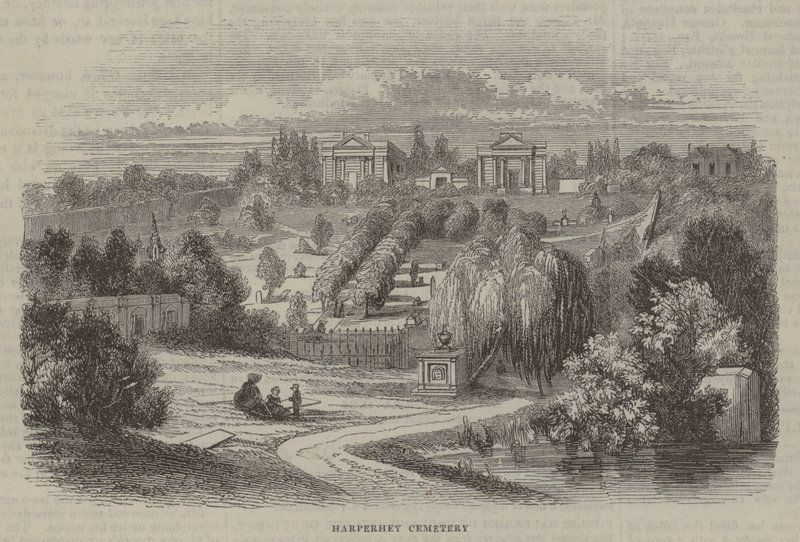 Harpurhey kirkegård af English School