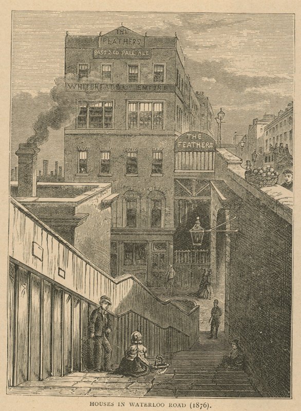 Huse i Waterloo Road, 1876 af English School