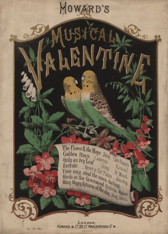 Howards Musical Valentine (farvelitografi) af English School