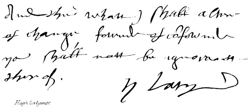 Hugh Latymer af English School