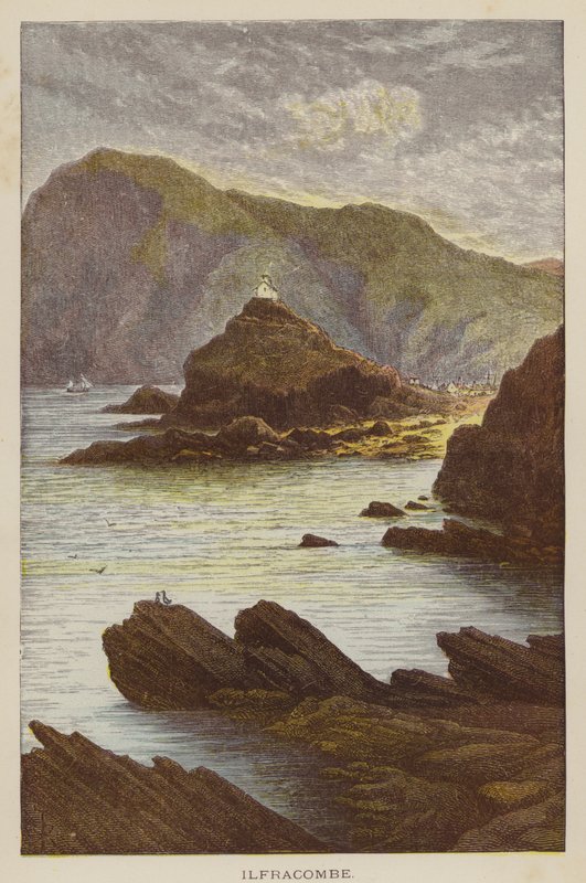 Ilfracombe (farvet gravering) af English School