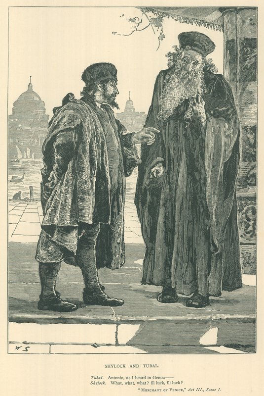 Illustration til The Merchant of Venice af English School