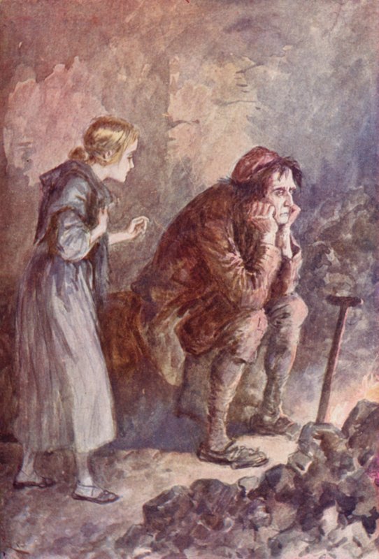 I støberiet (farve litho) af English School