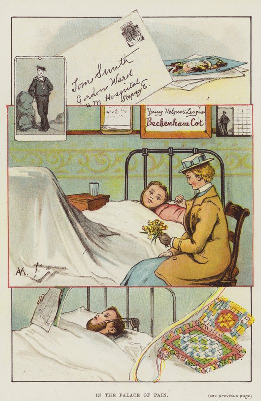 I Smertepaladset (farve litho) af English School