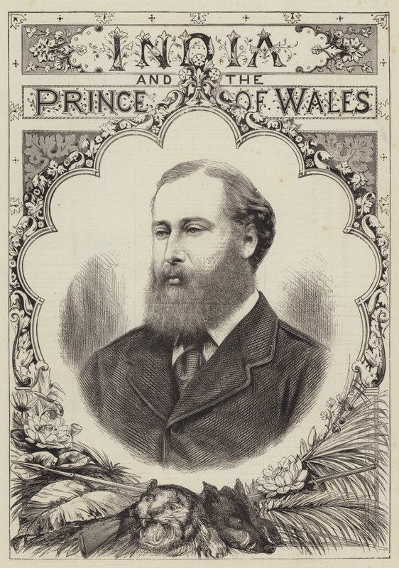 Indien og prinsen af Wales (gravering) af English School