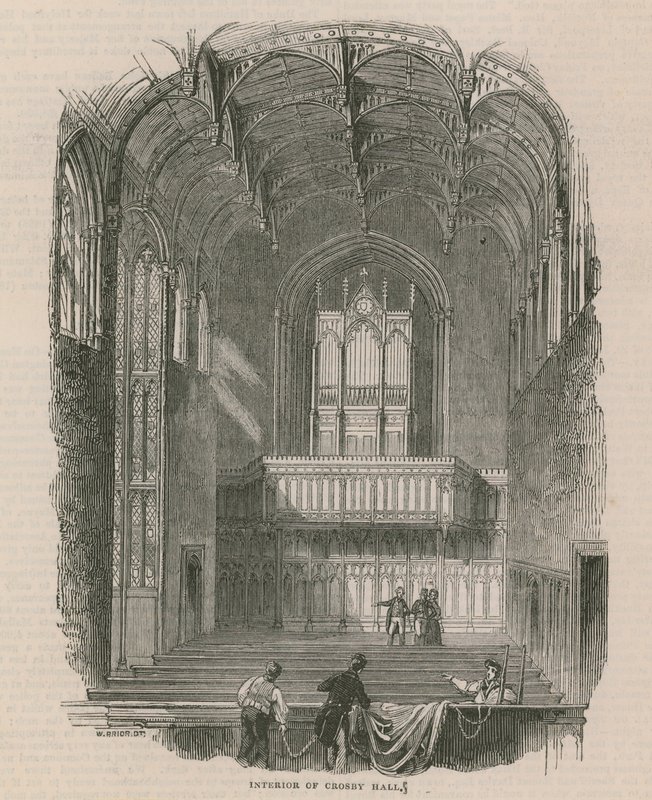 Interiør af Crosby Hall af English School