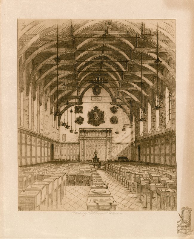 Interiør af Westminster School af English School