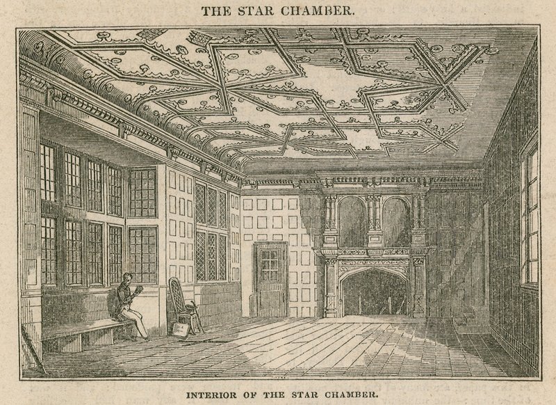 Interiør af Star Chamber, Westminster af English School