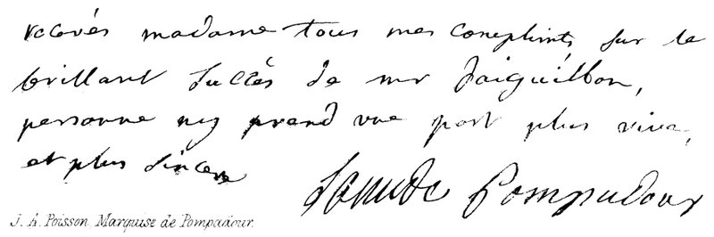 J A Poisson, Marquise de Pompadour af English School
